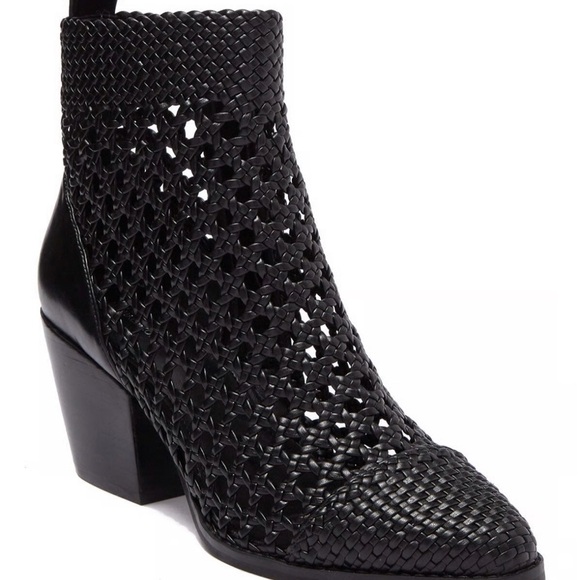 Michael Kors Black Mid Woven Ankle Booties - Picture 4 of 9